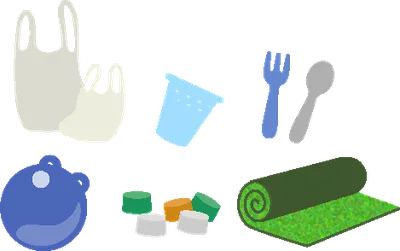 種類ごとに分けたプラスチック