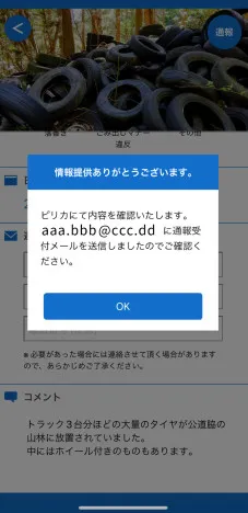Report sent